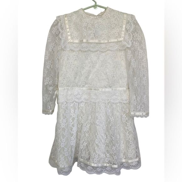 Jessica McClintock Other - Jessica McClintock vintage 90’s ivory white lace Victorian wedding dress 6